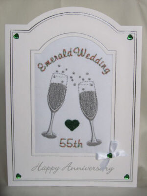 Emerald Anniversary - Champagne Flutes