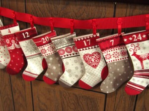 Scandinavian Mini Bunting Stockings Advent Calendar