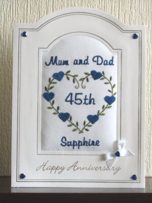 Sapphire Wedding Anniversary - Hearts