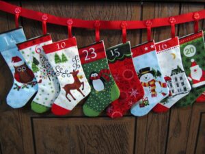 Christmas Mini Bunting Stockings Advent Calendar