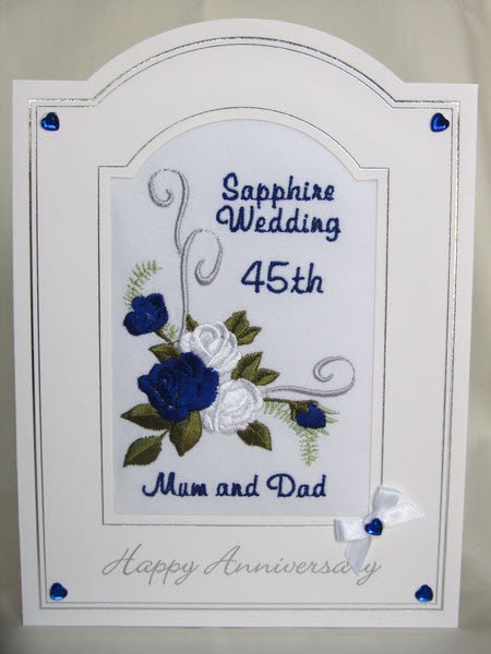 Sapphire (45th) Anniversary Card