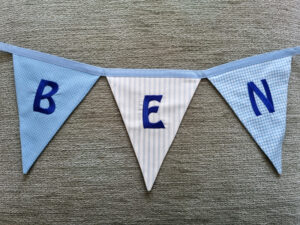 Blue Personalised Bunting (per letter)