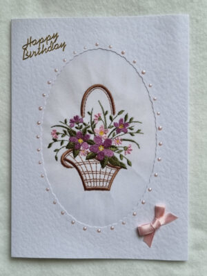Flower Basket - Birthday card