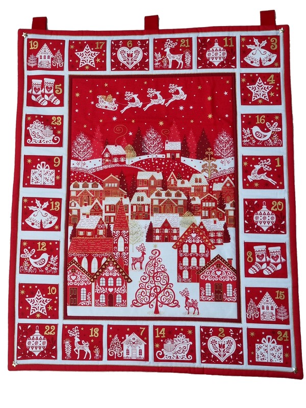 Scandinavian Town Fabric Advent Calendar