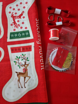 Kit - Reindeer Small Stockings Bunting Fabric Advent Calendar