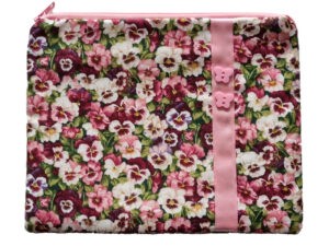 Pink Pansies - Makeup Bag