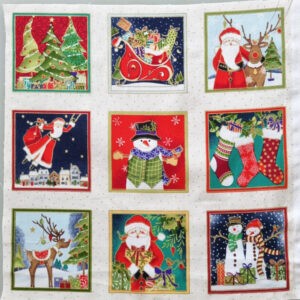 Santa, Rudolf and Snowmen Christmas Small Labels Panel