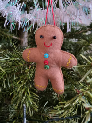 Gingerbread Man - Felt Tree Decoration