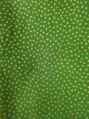 Christmas Fabric - Lime Green with Gold Spots Fat Quarter