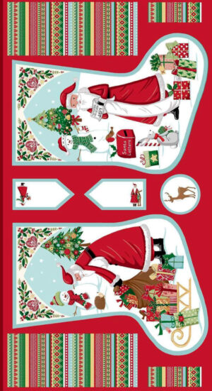 Stocking Panel - Christmas Wishes Large Stocking