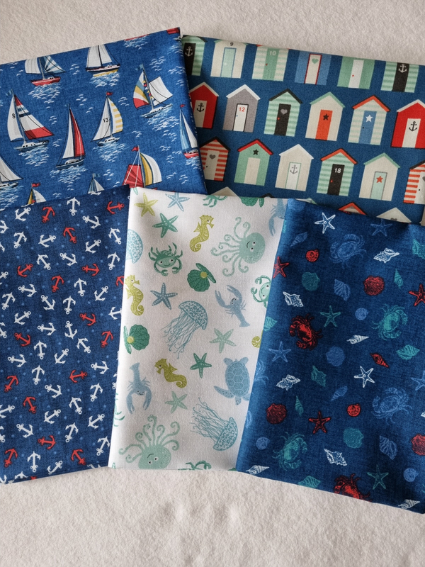 Sailing and Seaside - 5 x Fat Quarter Set