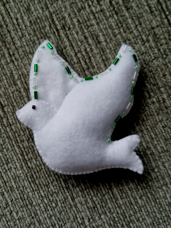 Dove - Felt Tree Decoration - Image 3
