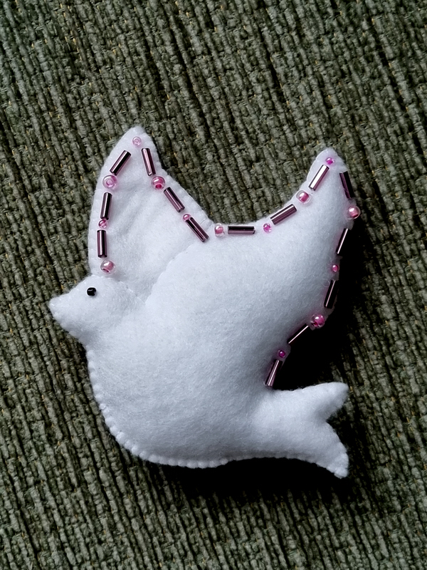 Dove - Felt Tree Decoration - Image 4