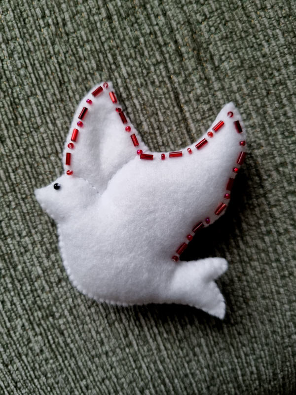 Dove - Felt Tree Decoration