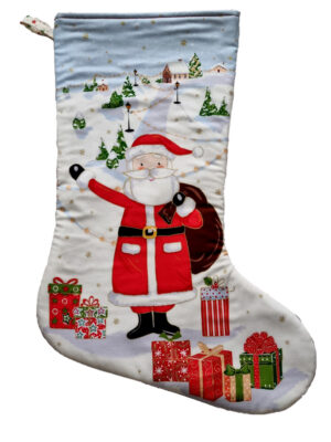 Large Christmas Stocking - Father Christmas with Presents