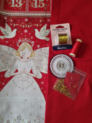 Kit - Red Angel Fabric Advent Calendar